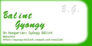 balint gyongy business card